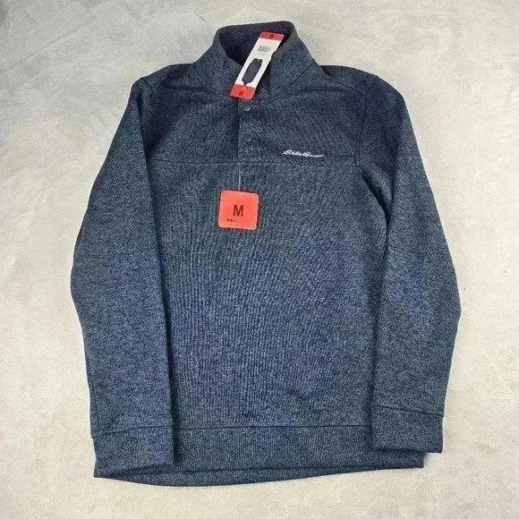 MEN'S EDDIE BAUER RADIATOR FLEECE SNAP FRONT PULLOVER SZ Med - Picture 2 of 10
